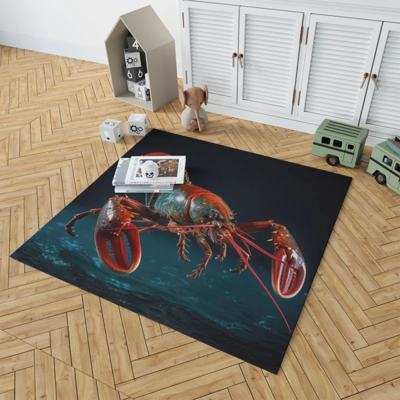 Lobster Vibrant Art Rug 1