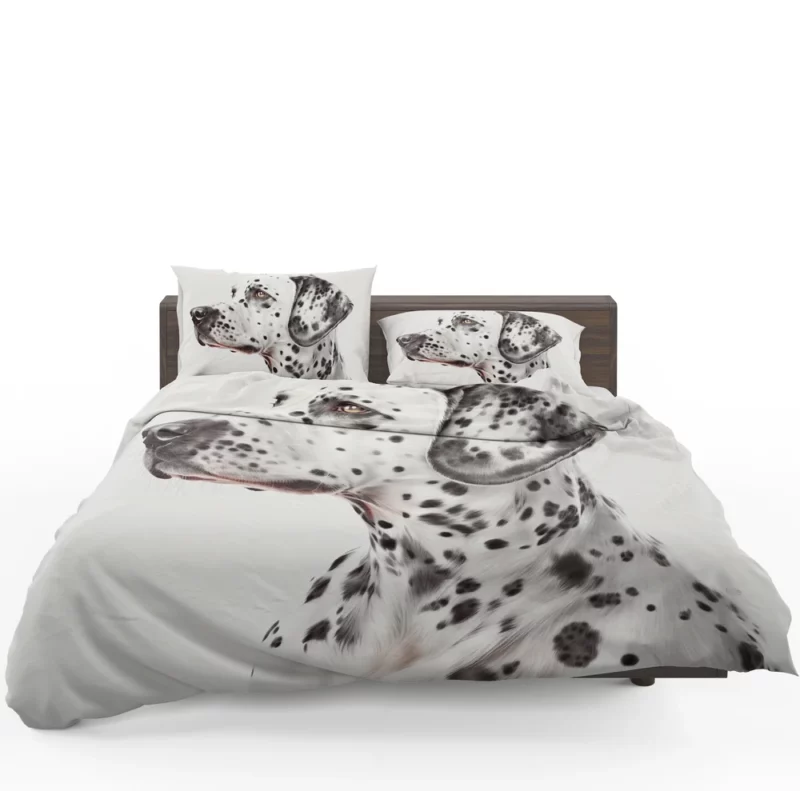 Lovely Dalmatian Dog Portrait Bedding Set 1