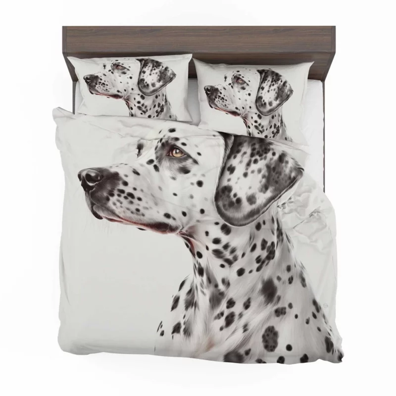 Lovely Dalmatian Dog Portrait Bedding Set 2