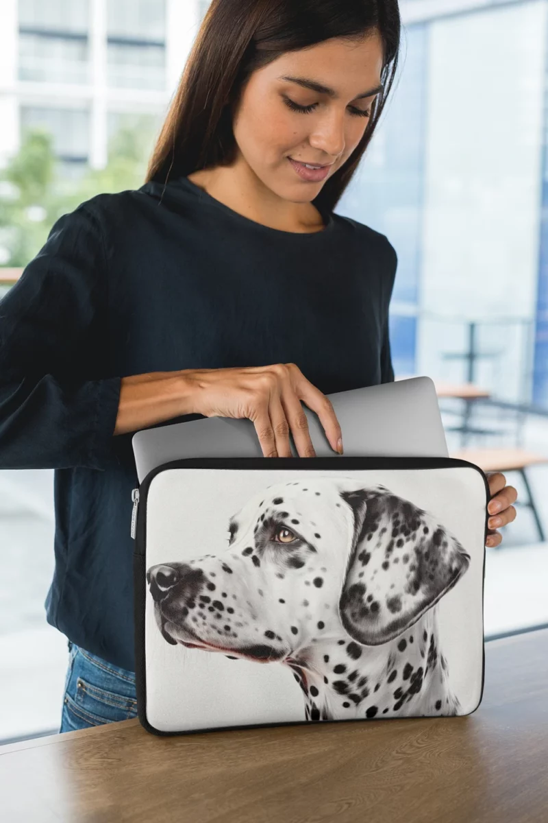 Lovely Dalmatian Dog Portrait Laptop Sleeve 1