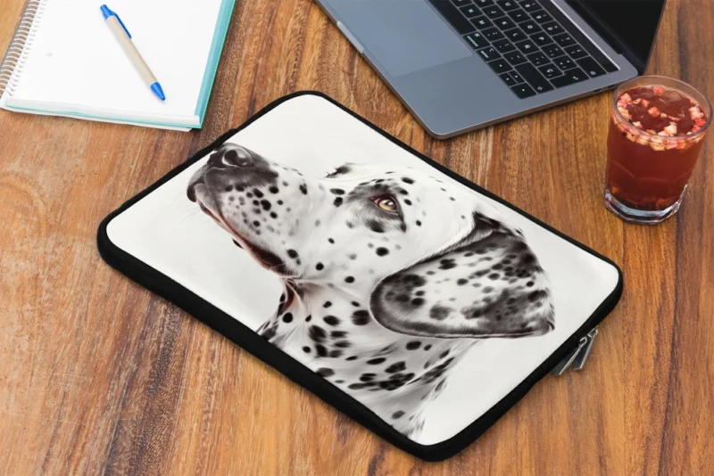 Lovely Dalmatian Dog Portrait Laptop Sleeve 2