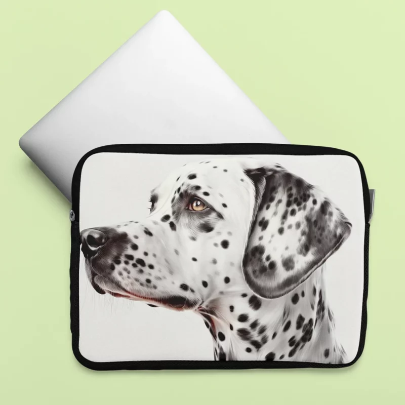 Lovely Dalmatian Dog Portrait Laptop Sleeve