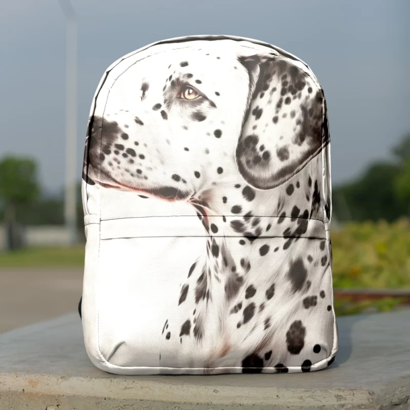 Lovely Dalmatian Dog Portrait Minimalist Backpack
