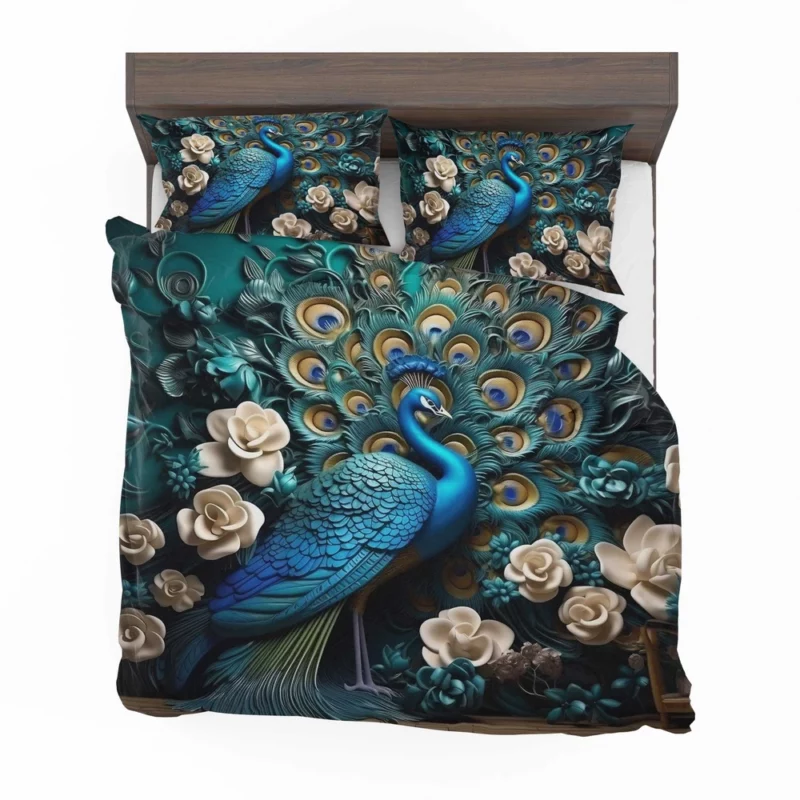 Luxury Peacock Interior Wall Art Bedding Set 2