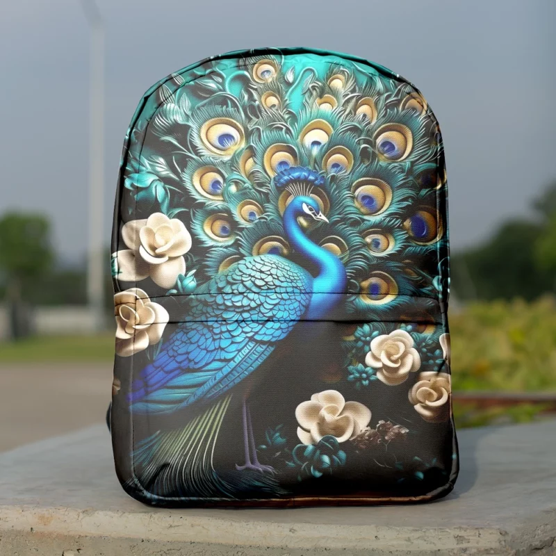 Luxury Peacock Interior Wall Art Minimalist Backpack