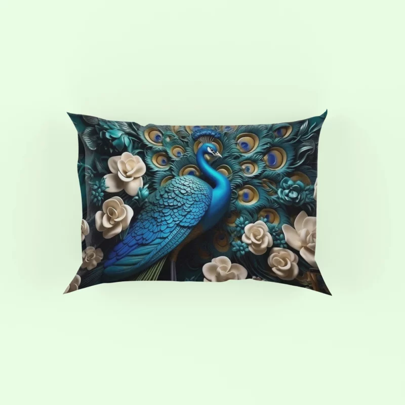 Luxury Peacock Interior Wall Art Pillow Case