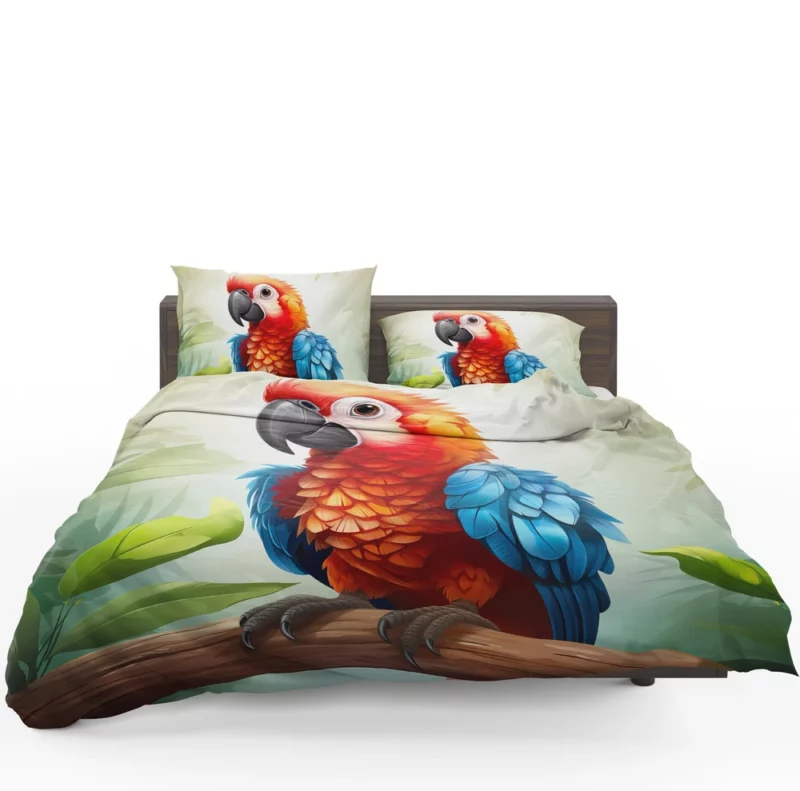 Macaw Parrot Wildlife Art Bedding Set 1