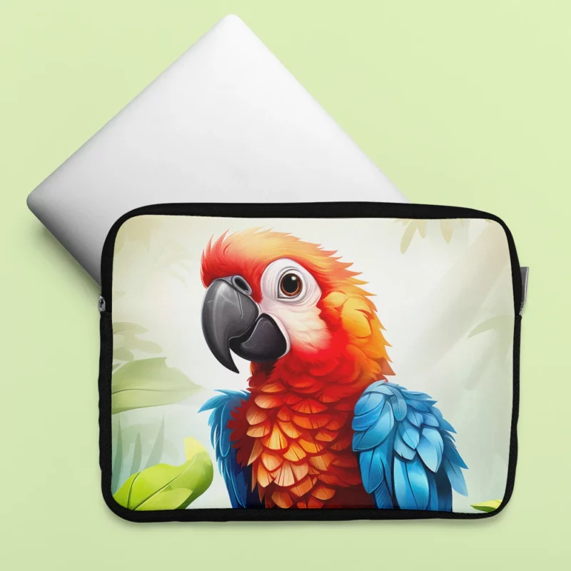 Macaw Parrot Wildlife Art Laptop Sleeve