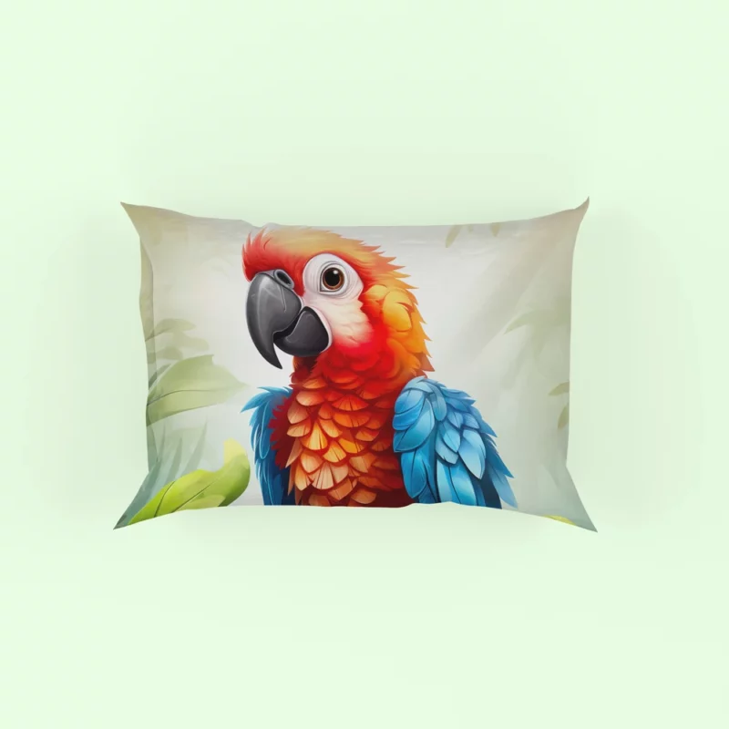 Macaw Parrot Wildlife Art Pillow Case