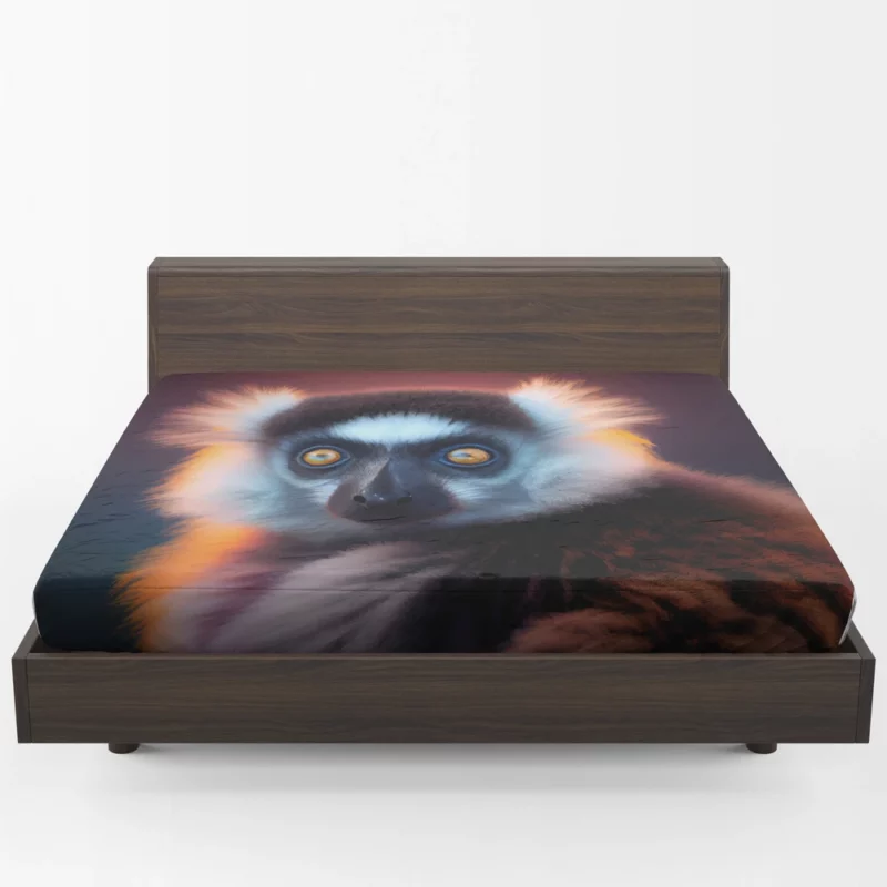 Madagascar AI-Enhanced Lemur Fitted Sheet 1