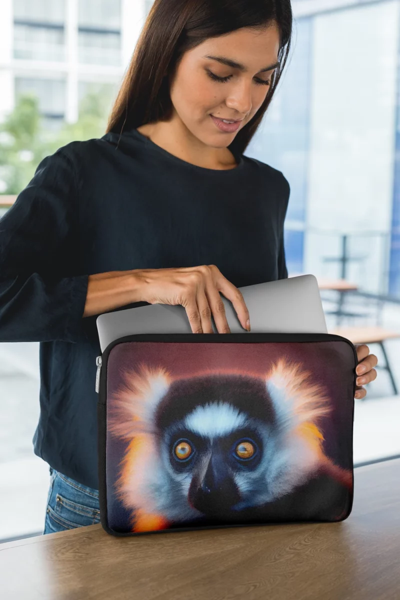 Madagascar AI Enhanced Lemur Laptop Sleeve 1