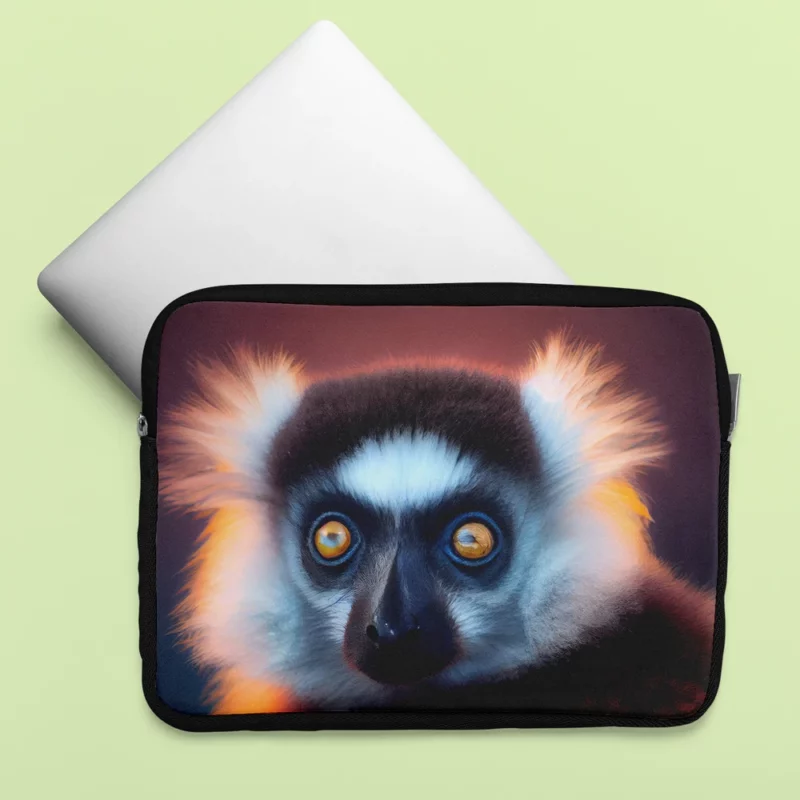 Madagascar AI-Enhanced Lemur Laptop Sleeve