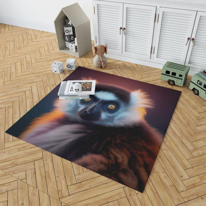 Madagascar AI-Enhanced Lemur Rug 1