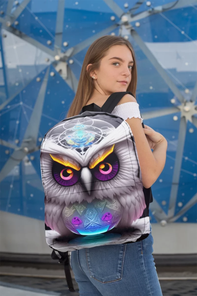 Magic Owl Mandala Minimalist Backpack 2