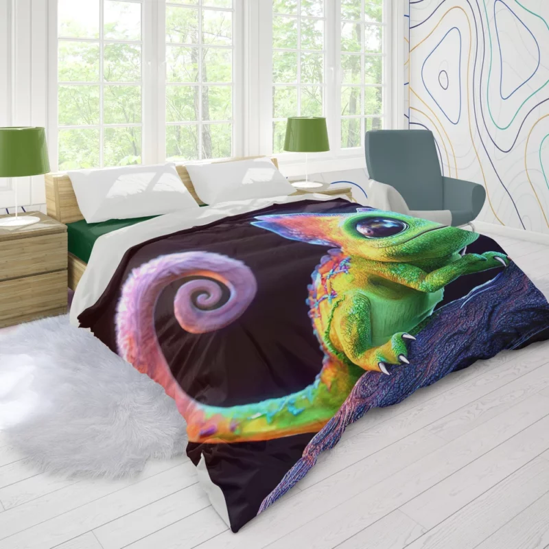 Magical Colored Lizard Duvet Cover