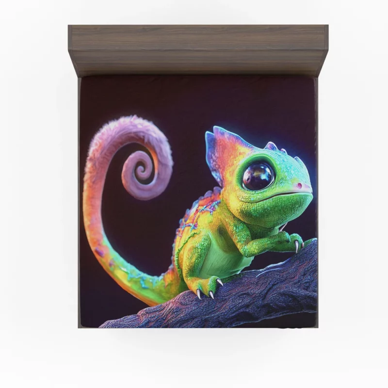 Magical Colored Lizard Fitted Sheet