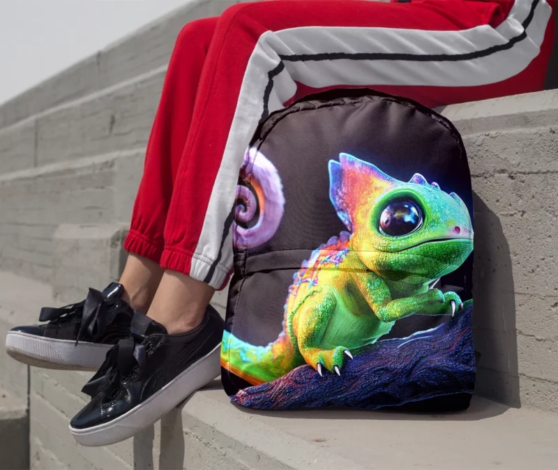 Magical Colored Lizard Minimalist Backpack 1