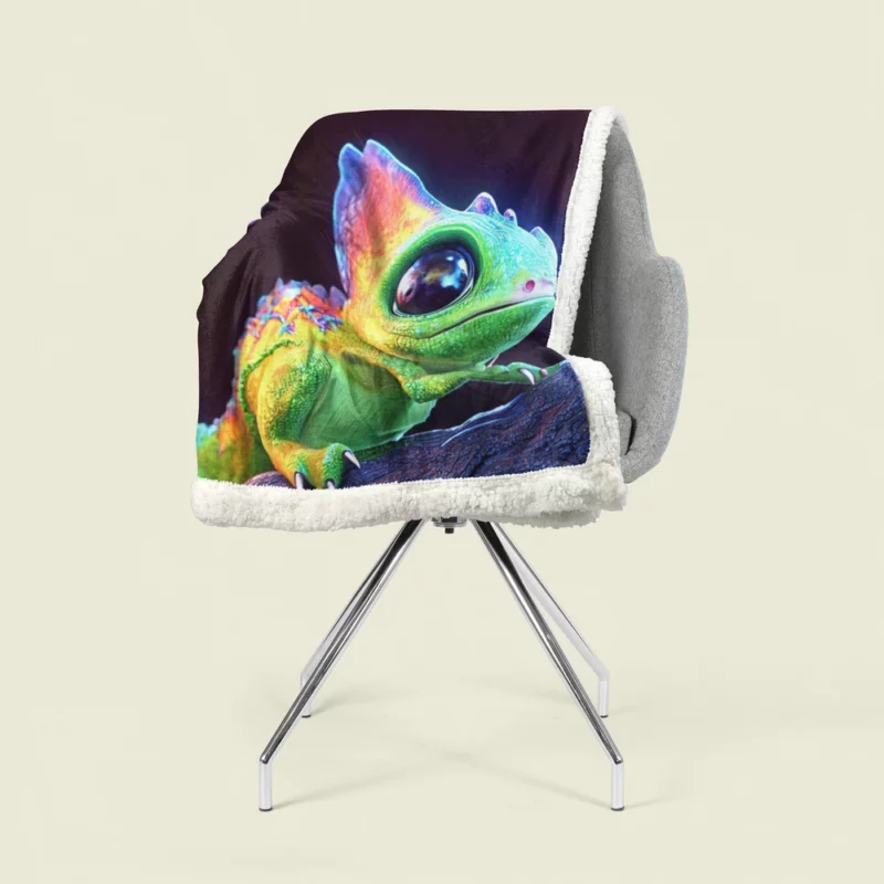 Magical Colored Lizard Sherpa Fleece Blanket 1