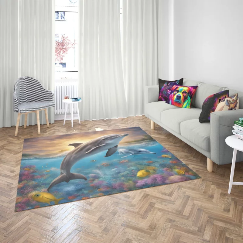 Magical Dolphin Imagery Rug 2