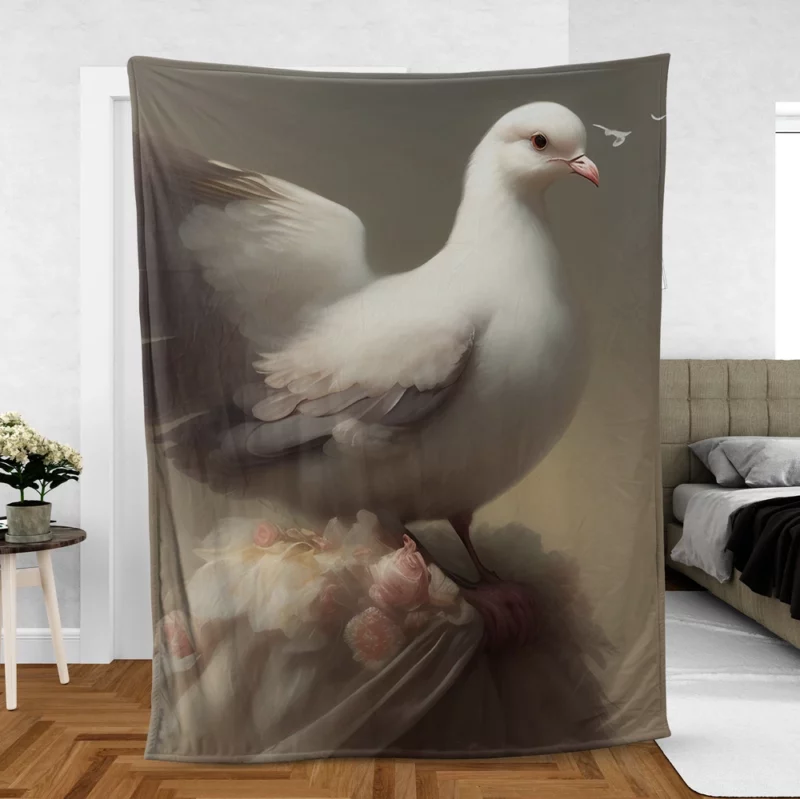 Magical Fantasy Dove Art Fleece Blanket