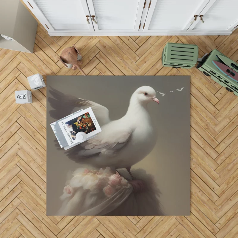 Magical Fantasy Dove Art Rug