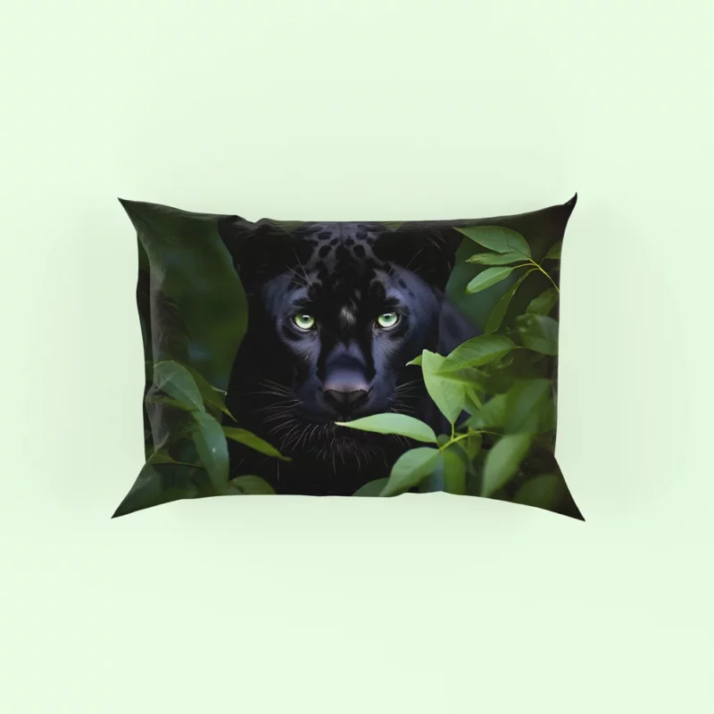 Magnificent Black Panther in Jungle Pillow Case