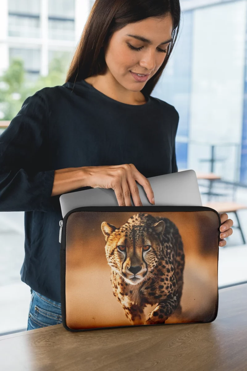 Majestic Cheetah at Sunset Laptop Sleeve 1