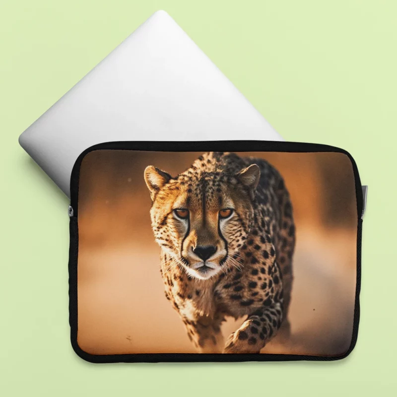 Majestic Cheetah at Sunset Laptop Sleeve