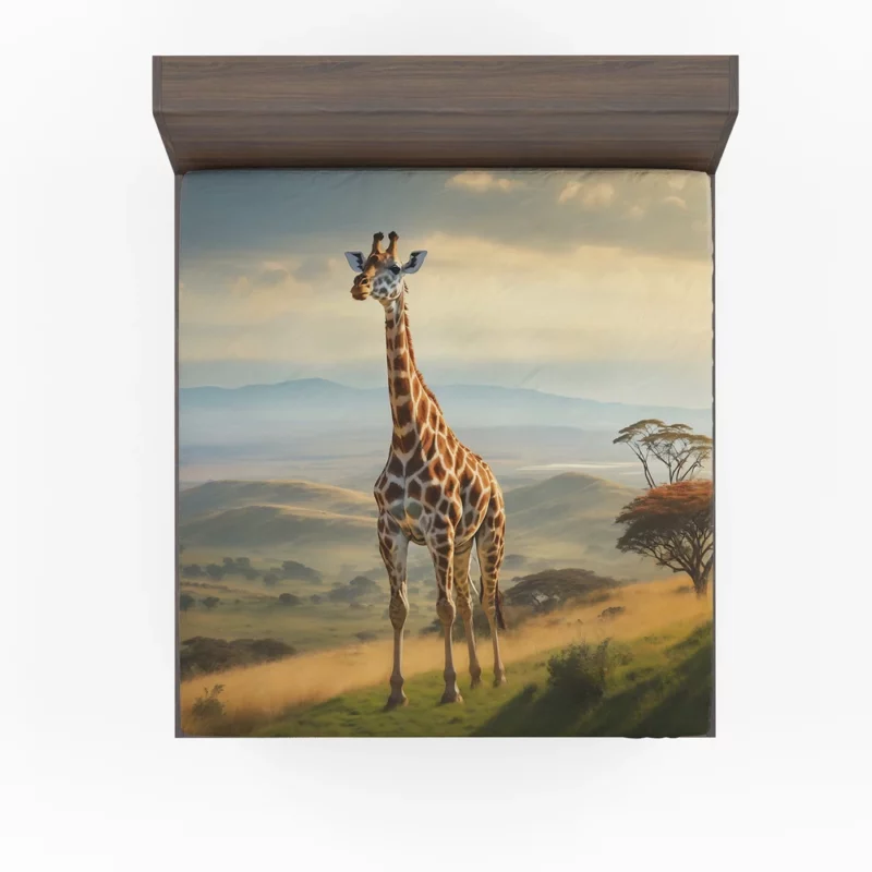 Majestic Hilltop Giraffe Fitted Sheet