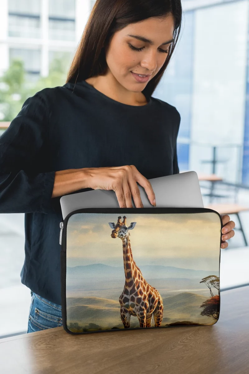 Majestic Hilltop Giraffe Laptop Sleeve 1