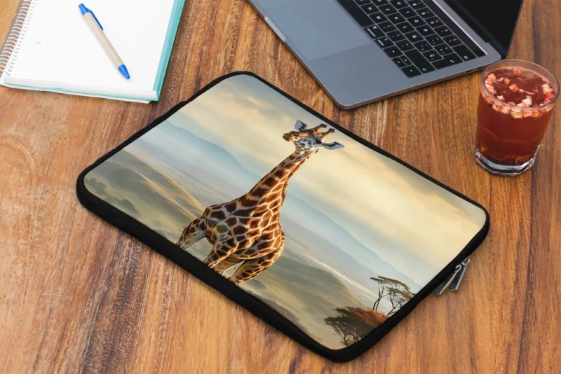 Majestic Hilltop Giraffe Laptop Sleeve 2