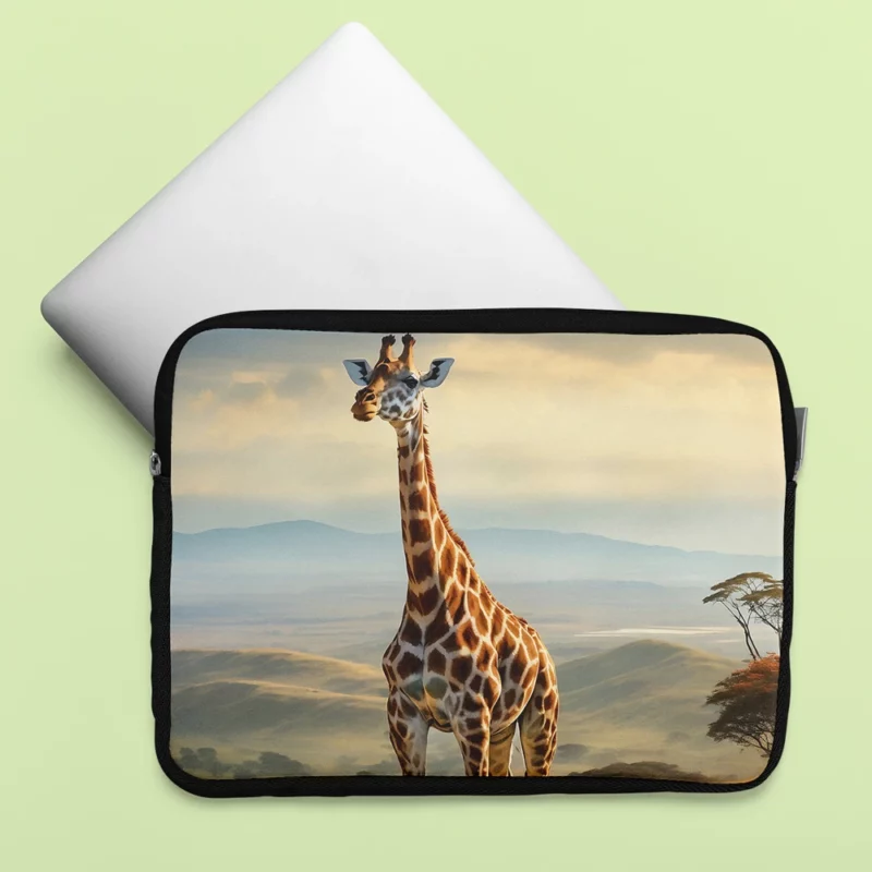 Majestic Hilltop Giraffe Laptop Sleeve