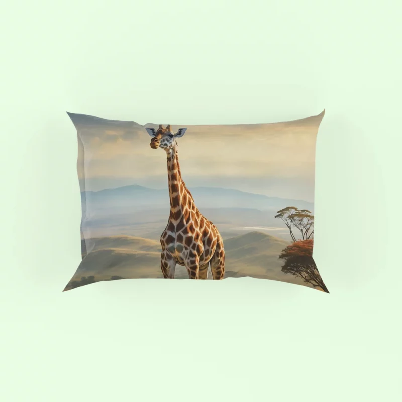 Majestic Hilltop Giraffe Pillow Case