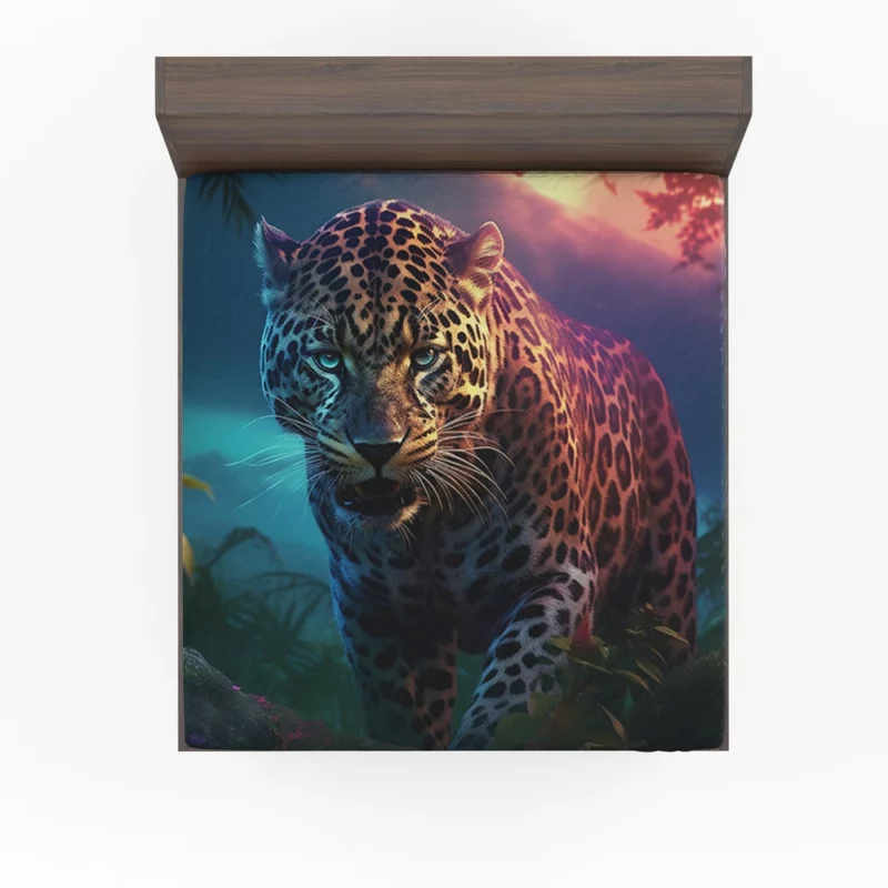 Majestic Jaguar Wallpaper Fitted Sheet