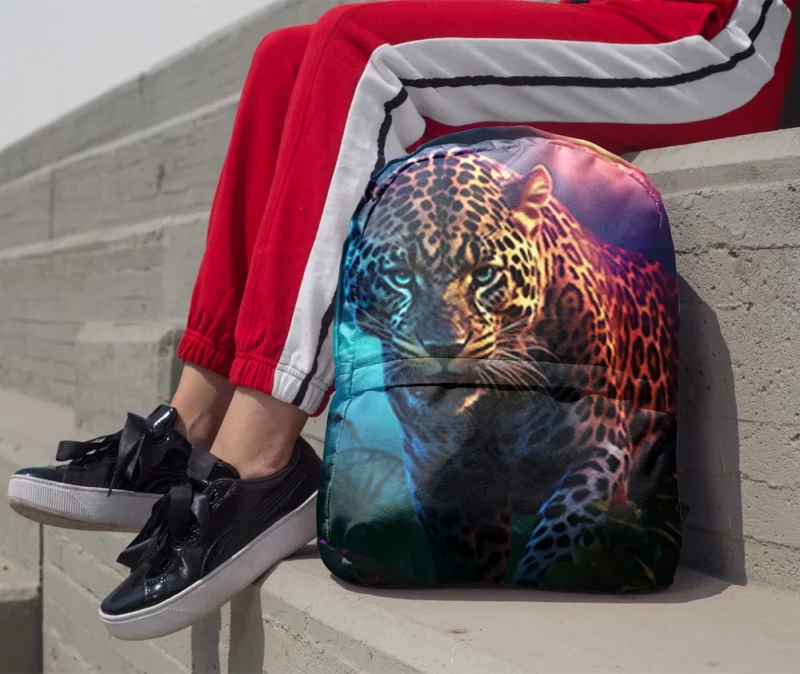 Majestic Jaguar Wallpaper Minimalist Backpack 1