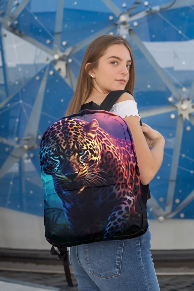 Majestic Jaguar Wallpaper Minimalist Backpack 2