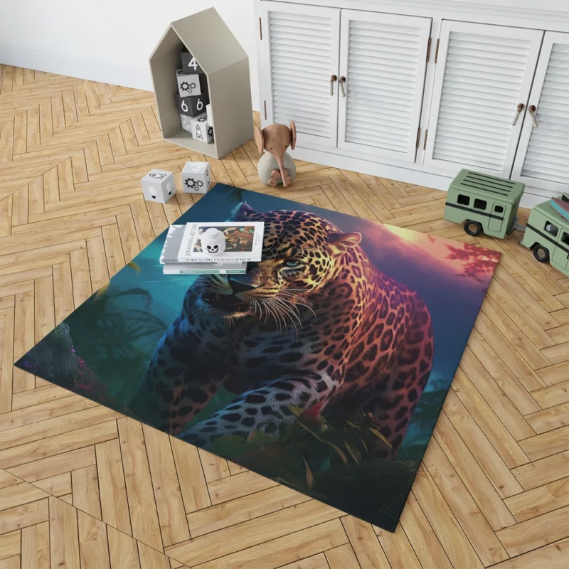 Majestic Jaguar Wallpaper Rug 1