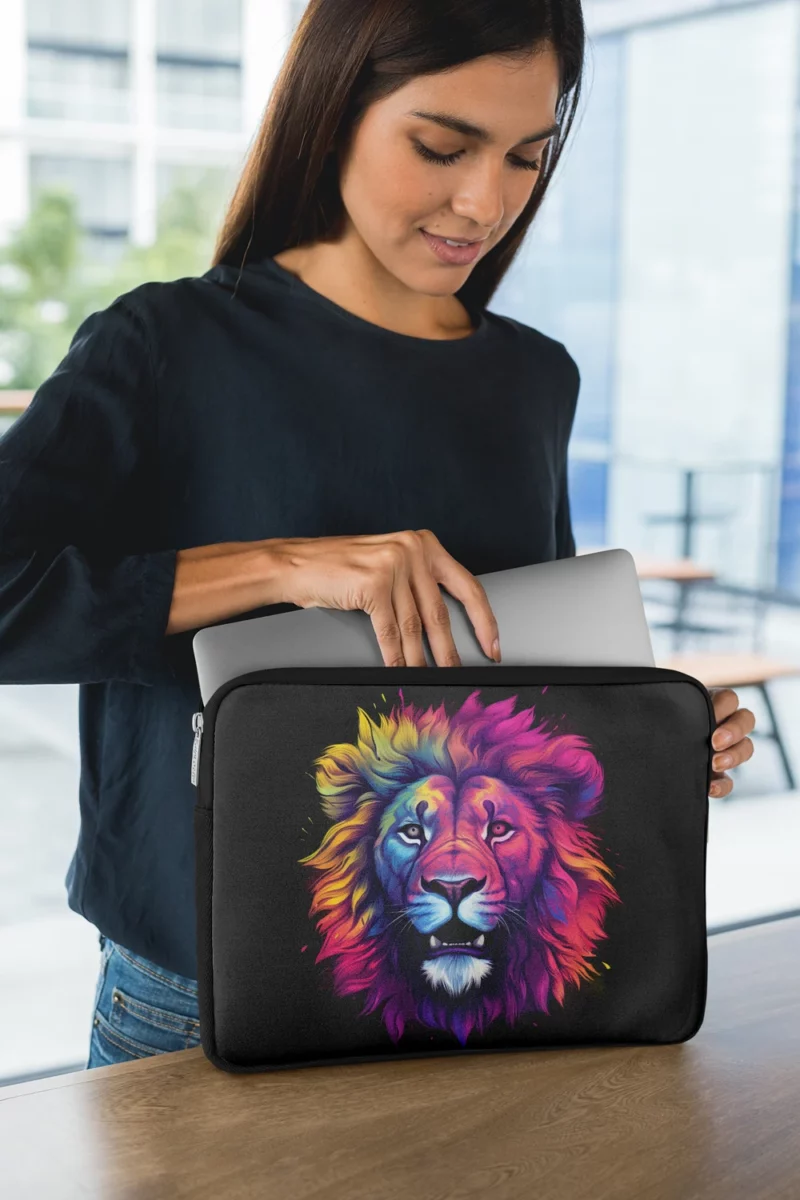 Majestic Lion Painting Laptop Sleeve 1