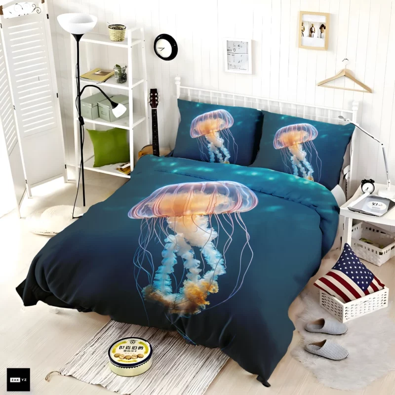 Majestic Ocean Jellyfish Octopus Bedding Set