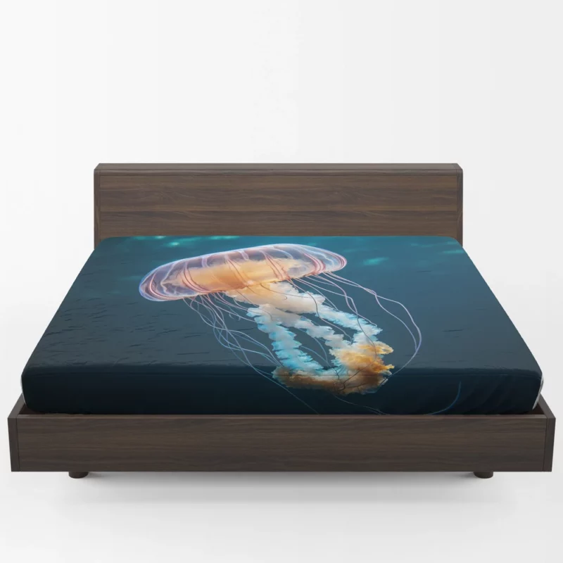 Majestic Ocean Jellyfish Octopus Fitted Sheet 1