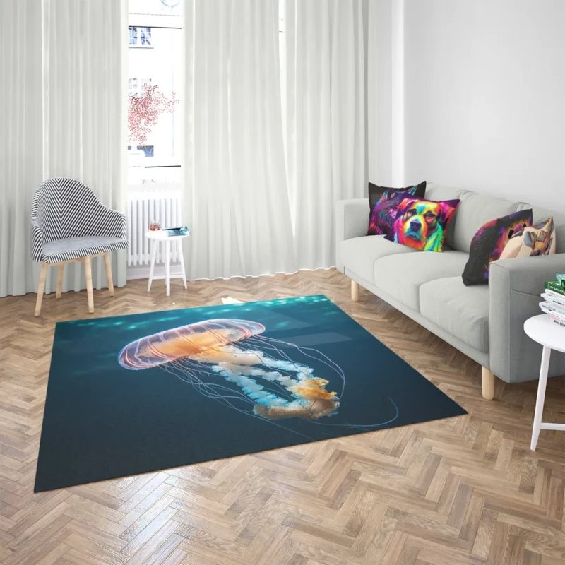 Majestic Ocean Jellyfish Octopus Rug 2