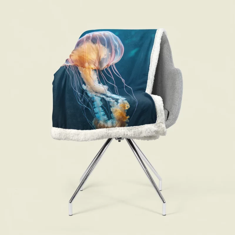 Majestic Ocean Jellyfish Octopus Sherpa Fleece Blanket 1