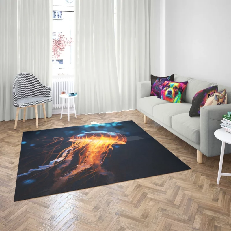 Majestic Ocean Jellyfish SEA Rug 2