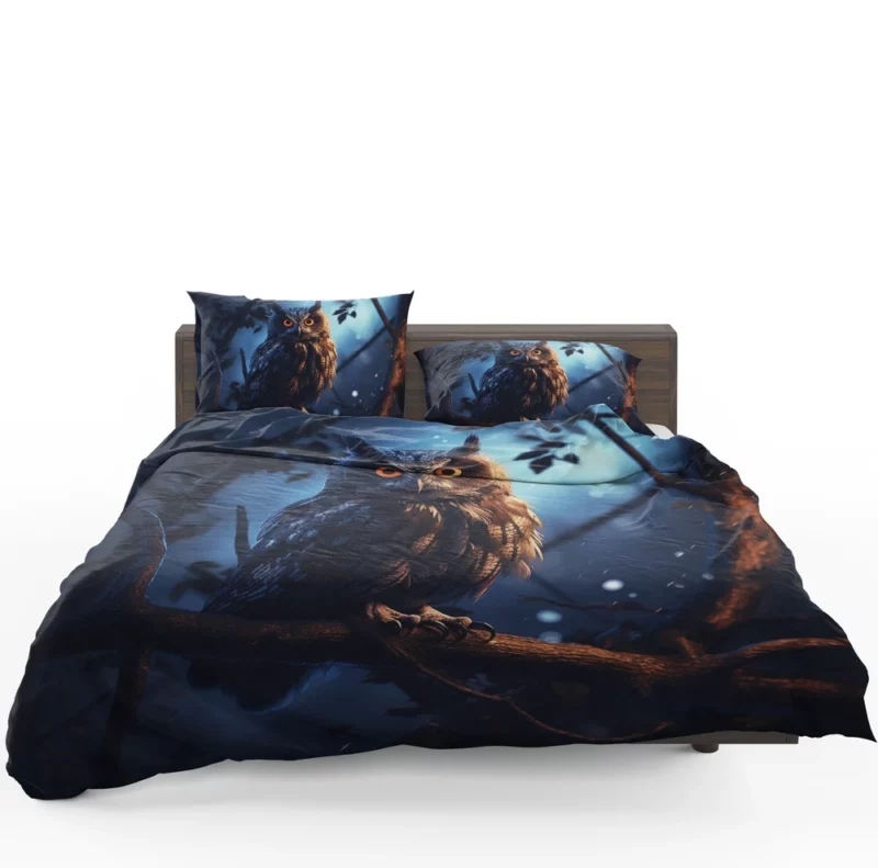 Majestic Owl at Night Bedding Set 1