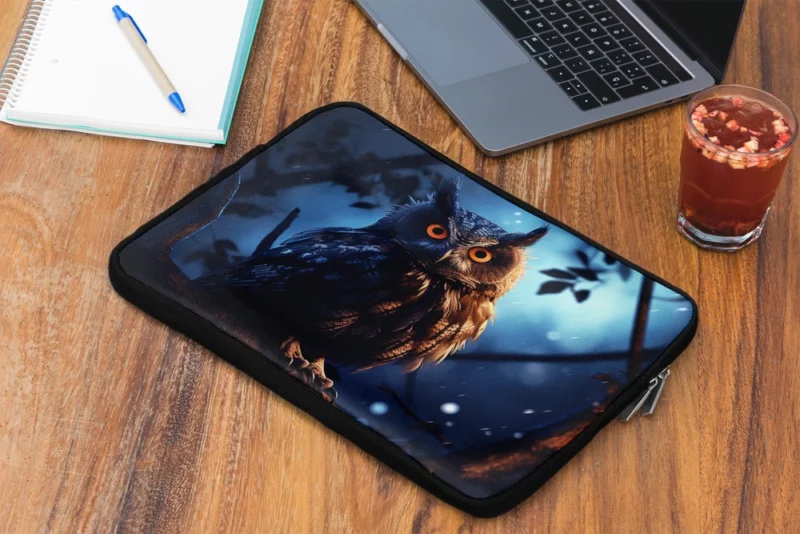 Majestic Owl at Night Laptop Sleeve 2