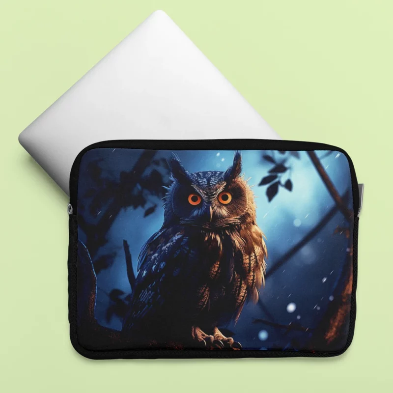 Majestic Owl at Night Laptop Sleeve