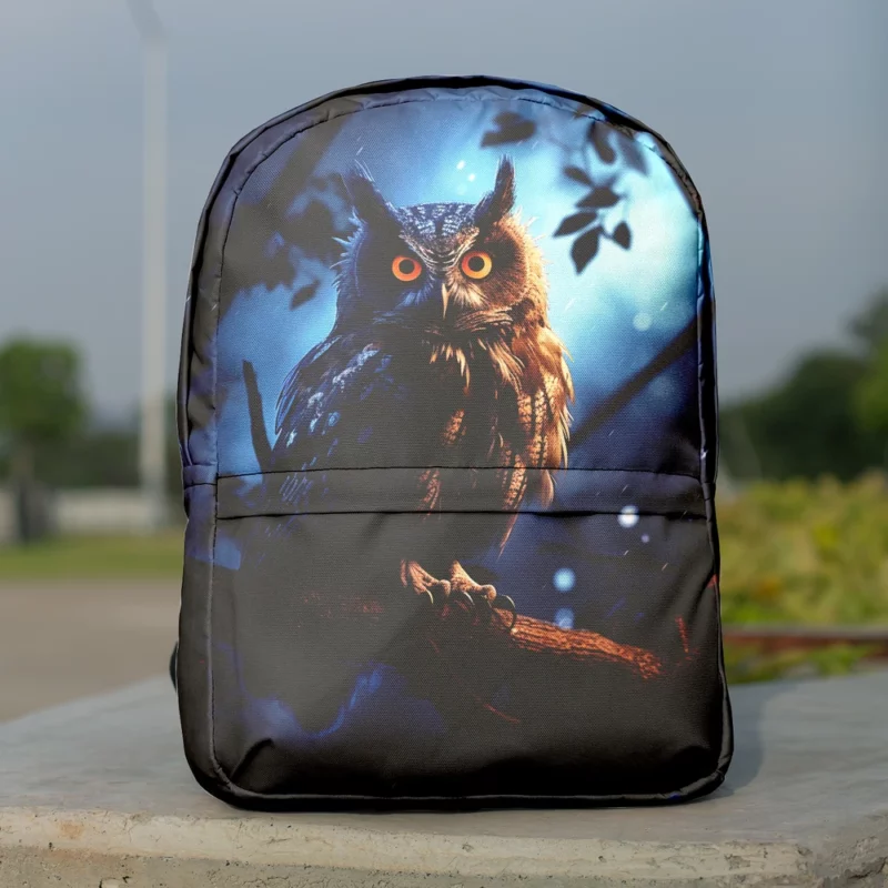 Majestic Owl at Night Minimalist Backpack