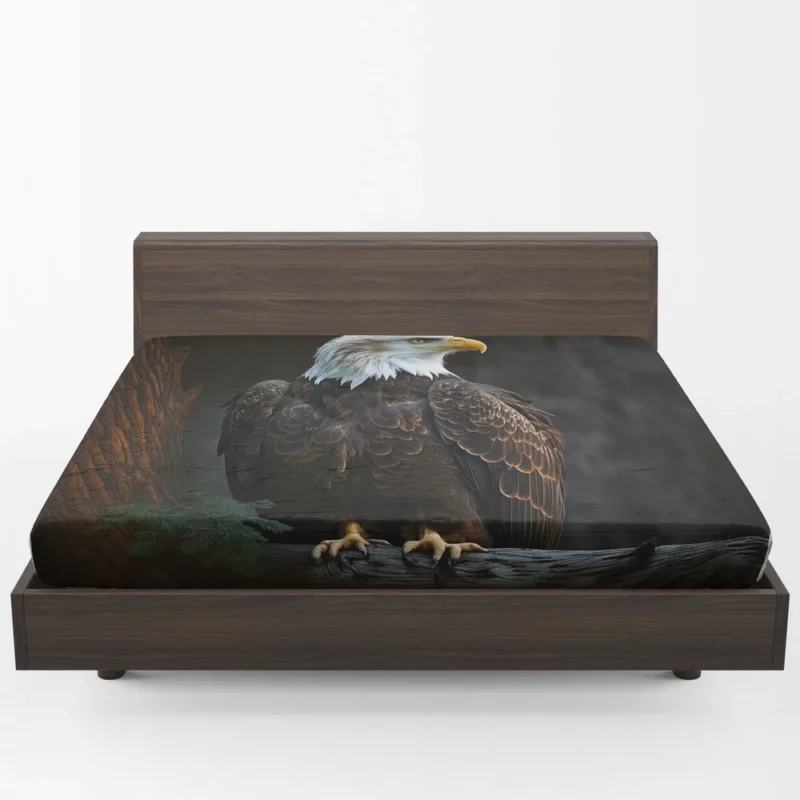 Majestic Soaring Eagle Art Fitted Sheet 1