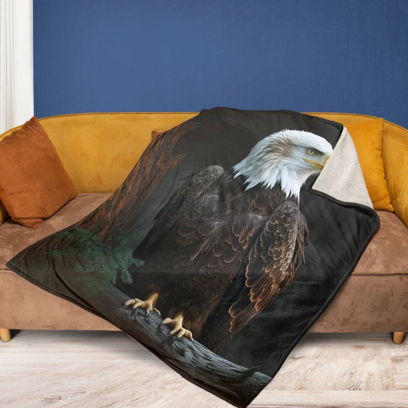 Majestic Soaring Eagle Art Fleece Blanket 1