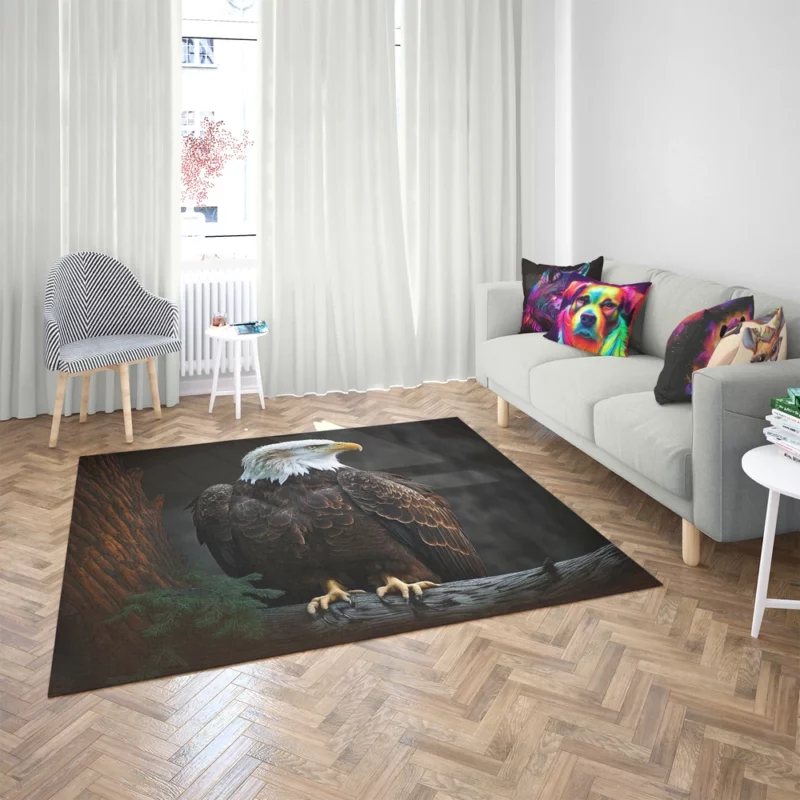 Majestic Soaring Eagle Art Rug 2